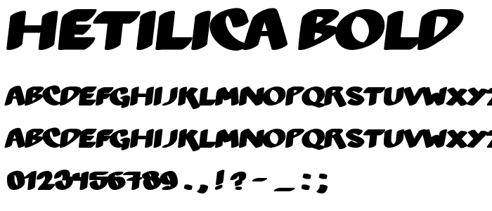 Hetilica Bold font